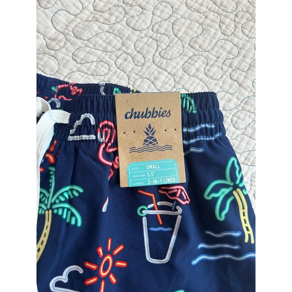 Chubbies Mens‎ Neon Tropical Swim Shorts 5.5